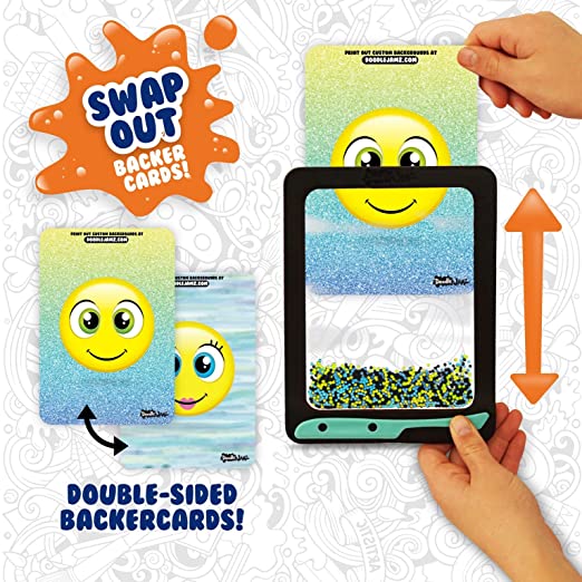 Black, Cyan, Yellow Beads